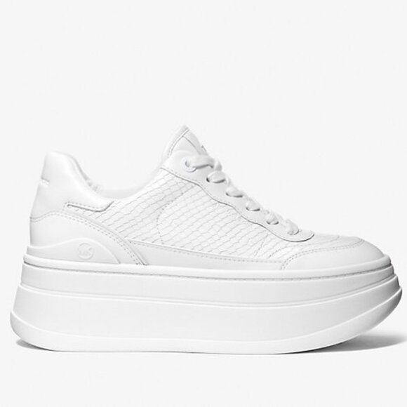 Michael Kors Shoes - MICHAEL Michael Kors “Hayes” Snake-Embossed Platform Sneakers – Size 9